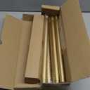 2 Pack Gold Curtain Rods for Windows 48 to 84 Inch, Decorative Vintage Crystal 1'' Diameter Curtain Rod with Gold Foil Finials, Adjustable Heavy Duty Easy Install Drapery Pole Set for Farmhouse
