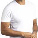BYLT Split Hem Short Sleeve Men's T-Shirt - Polyester, Cotton, and Spandex Blend – Moisture Wicking, Breathable, Classic Fit (White, S)
