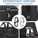 2 x MILAKE 20 Pcs Zipper Clips Anti Theft Security Locks with Dual-Opening S Carabiner, Zipper Locks Replacement for Backpacks, Luggage, and Keys, Portable S Clips Zinc Alloy Connectors (Black, 20 PCS)