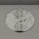 pigchcy Leaf 15 inches Silver Placemats Set of 6 Washable Holiday Decoration Indoor Outdoor, Waterproof Non Slip Party Birthdays Weddings Centerpiece Dinners