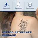 Transparent Film Dressing 6'' x 8'', 20 Packs Waterproof Wound Bandage Adhesive Patches, Wound Cover Patches for Post Surgical Shower, IV Shield, Tattoo Aftercare Bandage