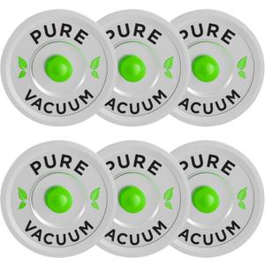 PURE MVP Premium Wide Mouth Mason Jar Vacuum Lids | Triple Thick Stainless Steel | Perfect for Juice, Smoothies to Extend Freshness 8x | Easy-Release Valve w/Leak Detection for Fermentation