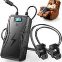 SWANPOW Battery Pack for Reclining Furniture, 2500mAh Universal Recliner Battery Pack Rechargeable with LED Display for 2-Pin Lift Chair, Couch, Motion Furniture, Wheelchair