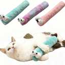 Cat Kicker Toy 3 Pack, Cute Worm Plush Cat Pillow Chew Toy with Natural Catnip & Gall Fruit for Indoor Cats, Soft Kitten Teething Toys for Biting, Kicking, Exercise & Boredom Relief
