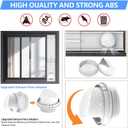 Portable AC Window Vent Kit with 5.9" Exhaust Hose, Adjustable PVC Window Seal Panel for Sliding Windows, Portable Air Conditioner Window Kit with 4 Plates
