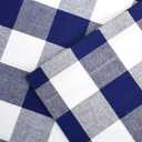 Buffalo Check Curtains 108 inch Long Farmhouse Living Room Divider Bedroom Gingham Plaid Window Curtain Panels Sliding Glass Door Drapes 2 Panels Rod Pocket Window Treatment Set Navy Blue & White