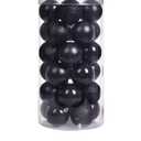 Sattiyrch Christmas Ball Ornaments 30ct, 60mm/2.36" Shatterproof Plastic Decorative Xmas Balls Ornaments Set (Black)