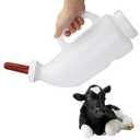 Calf Bottle 2.6 Quart Horizontal Calf Milk Feeding Bottle with Hand Grip Handle for Calves and Livestock Care
