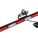 ASPL 36" 32LED Traffic Advisor Light Bar Warning Emergency Strobe Light Bar Directional Flashing Emergency Caution Lighting Led Safety Lights with 16 ft Straight Cord (Red/White)