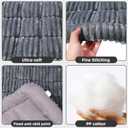 CLKHOWL Dog Car Seat Cover for Back Seat, Dog Bed for Car, Non-Slip Travel Pet Mat, Fit for Backseat Extenders and Seat Protectors (Dark Grey, 25.6x54 inch)