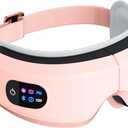 Eye Massager with Airbag Kneading,Constant Temperature Hot Compress, Multi-Frequency Vibration and Bluetooth Music (Pink, Large)