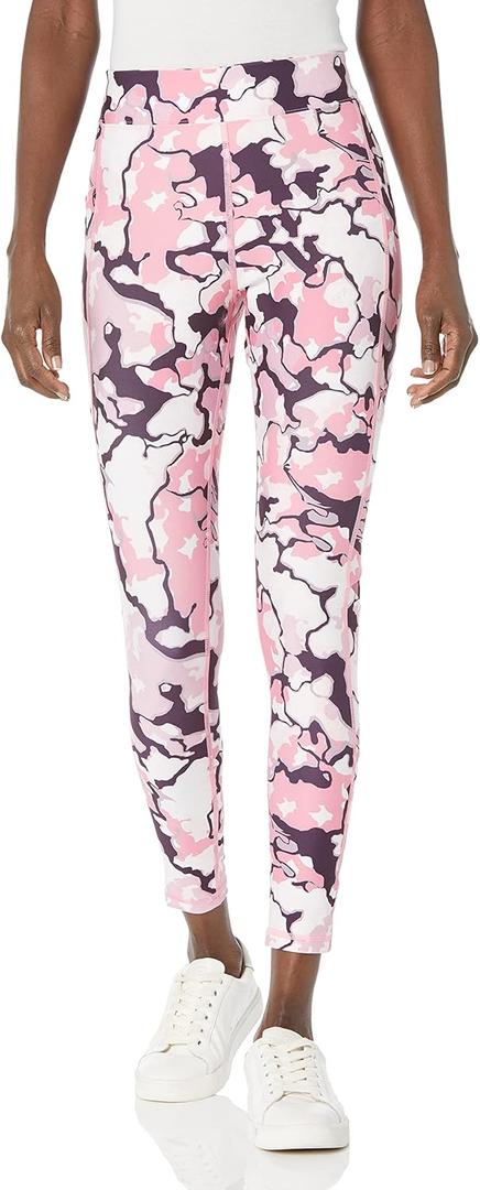 HUK Women's Reel Ladies Performance Leggings (Medium, Salmon Pink Camo)