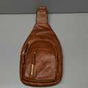 SUOSDEY Sling Bags for Women - Crossbody Leather Sling Backpack Chest Shoulder Bags for Casual Traveling Hiking Cycling