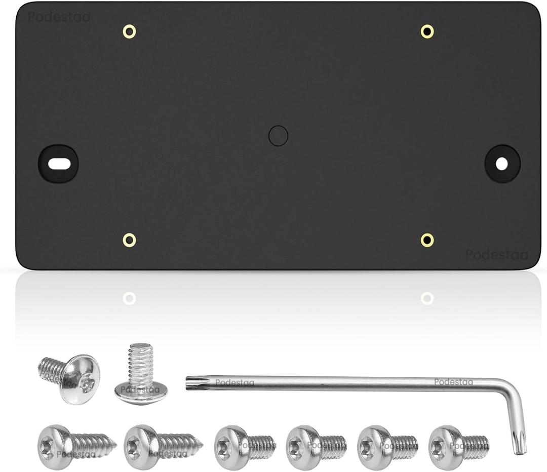 Rear License Plate Bracket Holder for Audi 2014-2024 A3 A4 A5 A6 A7 A8 Quattro Sportback Allroad S3 S4 S5 S6 S7 S8 RS3 RS4 RS5 RS6 RS7 Series License Plate Bumper Car Tag Frame Mounting Kit