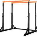 Bongkim Dip Bar, Heavy Duty Dip Station with 7 Height Levels, 800lbs Adjustable Parallel Bars for Tricep Dips Pull-Ups L-Sits Calisthenics Exercises Strength Training for Home Gym Outdoor
