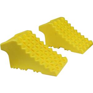 MAXXHAUL 50503 High Visibility Heavy Duty Poly Foam Wheel Chock 8" x 4" x 4" - Pair (YELLOW)
