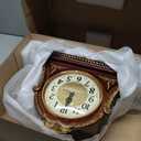 Mantel Clock with Real Wood, 4 Chime Options, Antique Vintage Design