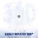 Salcod 360° Long Leg Bird Deterrent, Deters Seagull, Pigeon, and Large Birds, Weatherproof Design Perfect for Boats, Docks, Roofs, Etc, 4FT