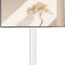 Rolling TV Stand for 32-65 Inch TVs, Portable Mobile TV Stand on Wheels, 8-Level Height Adjustable TV Cart with Swivel & Tilt Mount for Bedroom/Living Room/Office/Corner (White)