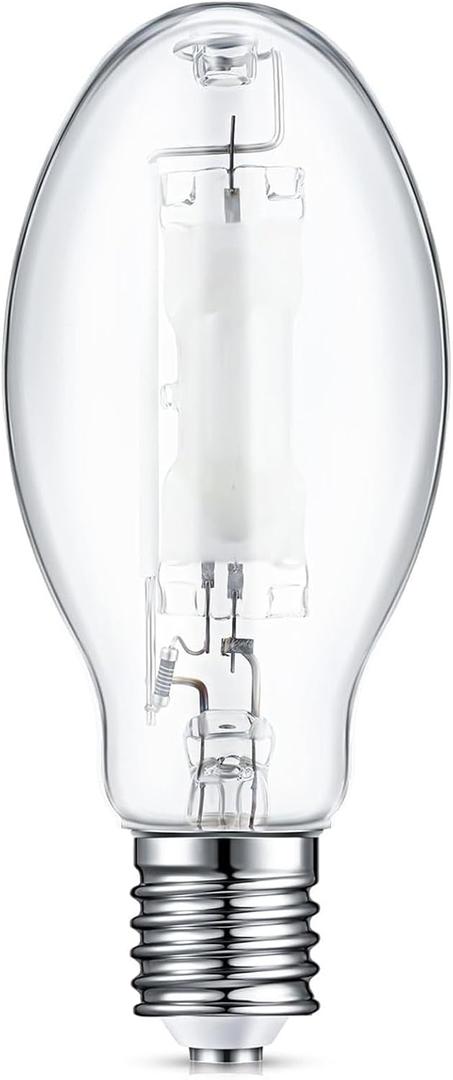 1 Pc 175 Watt Lighting Metal Halide Lamp MH400/U/MOG 36000 Lumen 4000K Outdoor Light Bulb 12, 000 Hour Span Life Mogul Base (E39) ED28 High Intensity Discharge Metal Halide Bulb