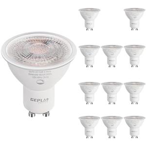 12-Pack GU10 LED Bulbs 6W, Dimmable, 3000K Soft White 582LM, Replacement 50W Halogen Light Bulb for Spotlight Track&Recessed Lighting,No Flickers