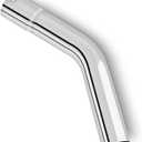 2.5 Inch Exhaust Pipe, T304 Stainless Steel (SS Tubo), Flared Slotted, Polished Finish, 45-degree elbow pipeangle branch, 2 1/2 OD to ID Adapter