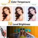 TODI 12" Ring Light with 63" extendable Tripod Stand, Selfie RingLight with Phone Holder and Selfie Remote, 2-in-1 Dimmable LED Ring Light for Makeup, Live Stream, Photography