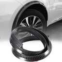 Ejoyous Car Fiber Trim Strip, 1.5m/59in Universal Fit, Black Rubber, Left, Car