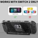 RHOTALL Glitter Case for Nintendo Switch 2 2025, Protective Dockable PC Shell Case, Slim Design Crystal Flash Controller Cover with Detachable joycon Compatible with New Nintendo Switch 2 7.9 Inch