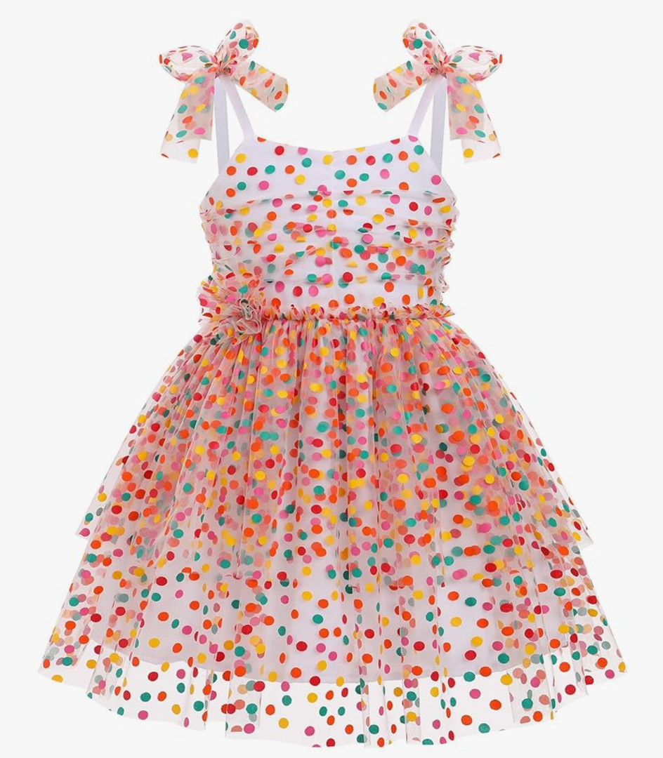 Toddler Tutu Dress Baby Girls Party Dress Floral Backless Ruffle Tulle Dress for Cake Smash Birthday, SIZE 100