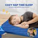 Comfyanno Quilted Daycare Cot Nap Mat Only, for Boys, Girls, Soft & Breathable, Gentle on Skin, Extra Support & Comfort for Standard Cozy Nap Time, Fits 23 x 51 Standard Preschool Cot - Navy