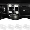 4PCS Window Switch Button Cover Trim Interior Accessories for Jeep Wrangler JL JLU Gladiator JT 2018-2024 (White)