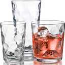 Home Essentials & Beyond Glassware Set 18 Piece Mixed Drinkware Set. 6 Highball Tumblers-17 oz., 6 Rock Whiskey-13 oz., and 6 Juice-7 oz. All Size Glass Cups Drinking Glasses