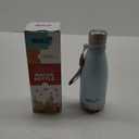 9 oz Water Bottle for Kids-Small Stainless Steel Water Bottle for School Vacuum Insulated Metal Leak Proof Cola Shape Water Flask for Boys Girls(Baby Blue)