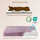 EHEYCIGA Orthopedic Dog Bed Extra Large with Removable Washable Cover, 50in (Fog Purple, 50*36*4 inches)