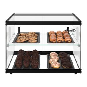 KoolMore 22 in. Tiered Pastry Bakery Display Case with Glass Shelf and Sliding Door, 2.2 cu. ft. Capacity, ETL Listed (KM-DC-2CSBK)