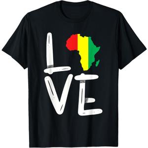 LOVE Africa Map Black History Month Men Women Kids T-Shirt (Small)