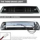 LED Third 3rd Brake Light Rear Cargo Lamp Assembly High Mount Stop light Fit for Ford F150 2009-2014 (Smoke Lens)