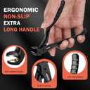 BEZOX Toenail Clippers for Seniors Upgraded Long Handled Curved Head Toe Nail Clippers for Thick Nails for Elderly - Black