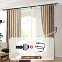 2 Pack Black Curtain Rods for Windows 48 to 84 Inch, USFOOK 7/8 Inch Telescoping Splicing Drapery Rods 32 to 86 Inch, Decoration for Home with Decorative Translucent Finials