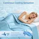 Tokokimo Cooling Comforter Set King Size with 2 Pillowcases, Cooling Blanket for Hot Sleepers and Night Sweats, Blue Silk Smooth & Lightweight Blanket for Summer, 104x90 Inches, Soft Bedding Set