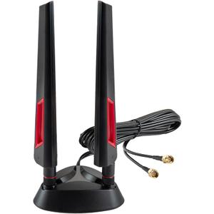 9dBi WiFi 6 6E Tri-Band 2.4GHz + 5 GHz + 6GHz Magnetic Base Gaming Antenna for WiFi 6 6E Router PC Desktop Computer PCI-E Card Bluetooth Gaming Motherboard