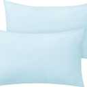 BEDELITE Flannel Pillowcases Standard Set of 2, Super Soft Fleece Pillow Case Cover with Zipper for Bedroom, Sofa, Couch,Luxury Cozy Fuzzy Velvet Pillow Shams for All Seasons(20x26 Inches, Blue)