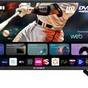 Audiobox Smart LED HDTV with Built-in DVD Player, AC/DC Compatible, Perfect for RVs, Movies, Gaming, HDMI, USB, 12V Included Cable, Ideal for Travel, & Home Entertainment (24-Inch)