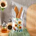 Kitchen Decorations Utensil Holder Acrylic Utensil Crock Spoon Kitchen Organizer for Countertop Coffee Spoon Holder Jar for Cooking Tools(Sunflower)