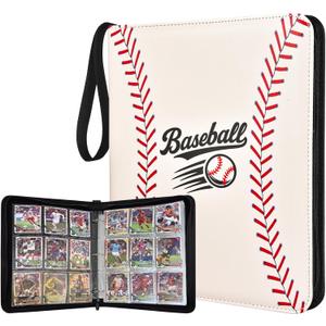 Baseball Card Binder 9 Pocket, 1080 Pockets Trading Card Binder with Zipper, Portable Collector Card Album Storage Organizer for Sports Cards, Game Cards, Gifts for Kids