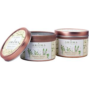Aroma Naturals Tin Candle with Patchouli and Frankincense Essential Oil Natural Soy Scented, Meditation, 2 Count (2 Count (5.6 oz))