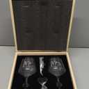 AW BRIDAL Wedding Gifts Bridal Shower Gifts Engagement Gift for Couples Newlyweds Mr & Mrs Wedding Wine Glasses Set of 2 - Wine Opener Wine Stopper with Engraved Wooden Keepsake Box