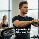 On Ear Headphones Bluetooth 5.4, Noise Cancelling Open Ear Headphones Wireless, Water-Drop Shaped Clip On Sport Headset Bluetooth with 4 Microphone, Comfort Fit Earphones with Long Battery Life