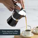 Primula Classic Stovetop Espresso and Coffee Maker, Moka Pot for Italian and Cuban Caf Brewing, Greca Coffee Maker, Cafeteras, 6 Espresso Cups, Black
